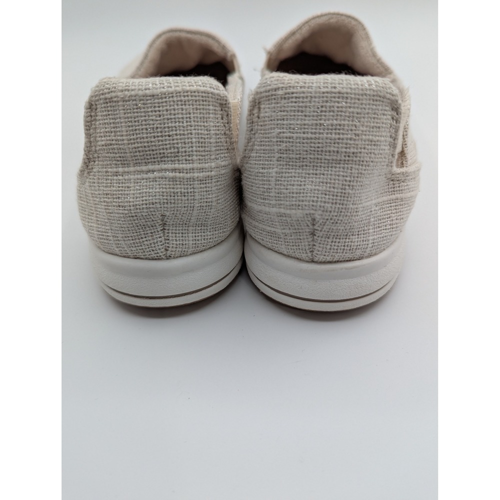 Clarks Cloudsteppers Womens 8.5 M Stone Metallic Textile Slip‎ On Loafers - Picture 6 of 8